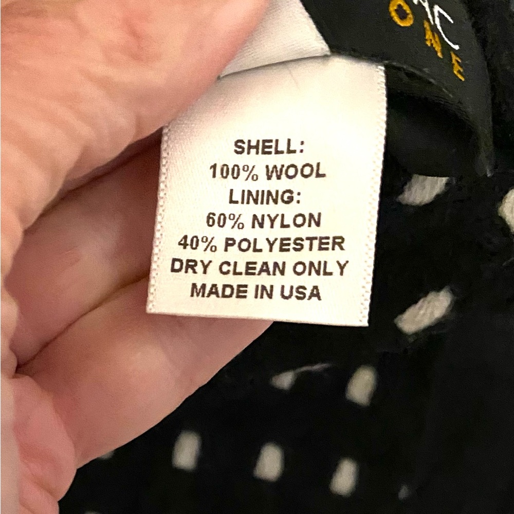 Mycra Pac Reversible Black Nylon/Black and White Wool Jacket S/M - Picture 9 of 9